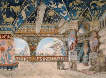 Lavastus Nikolai Rimski-Korsakovin oopperaan "Lumityttö", 1883.